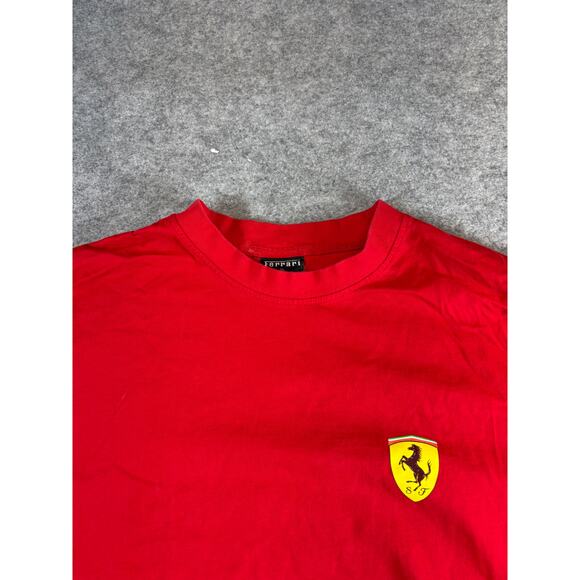 Vintage Y2K Official Ferrari Shirt Mens XL Red Horse Logo On Chest 2000s Tee - Picture 2 of 9